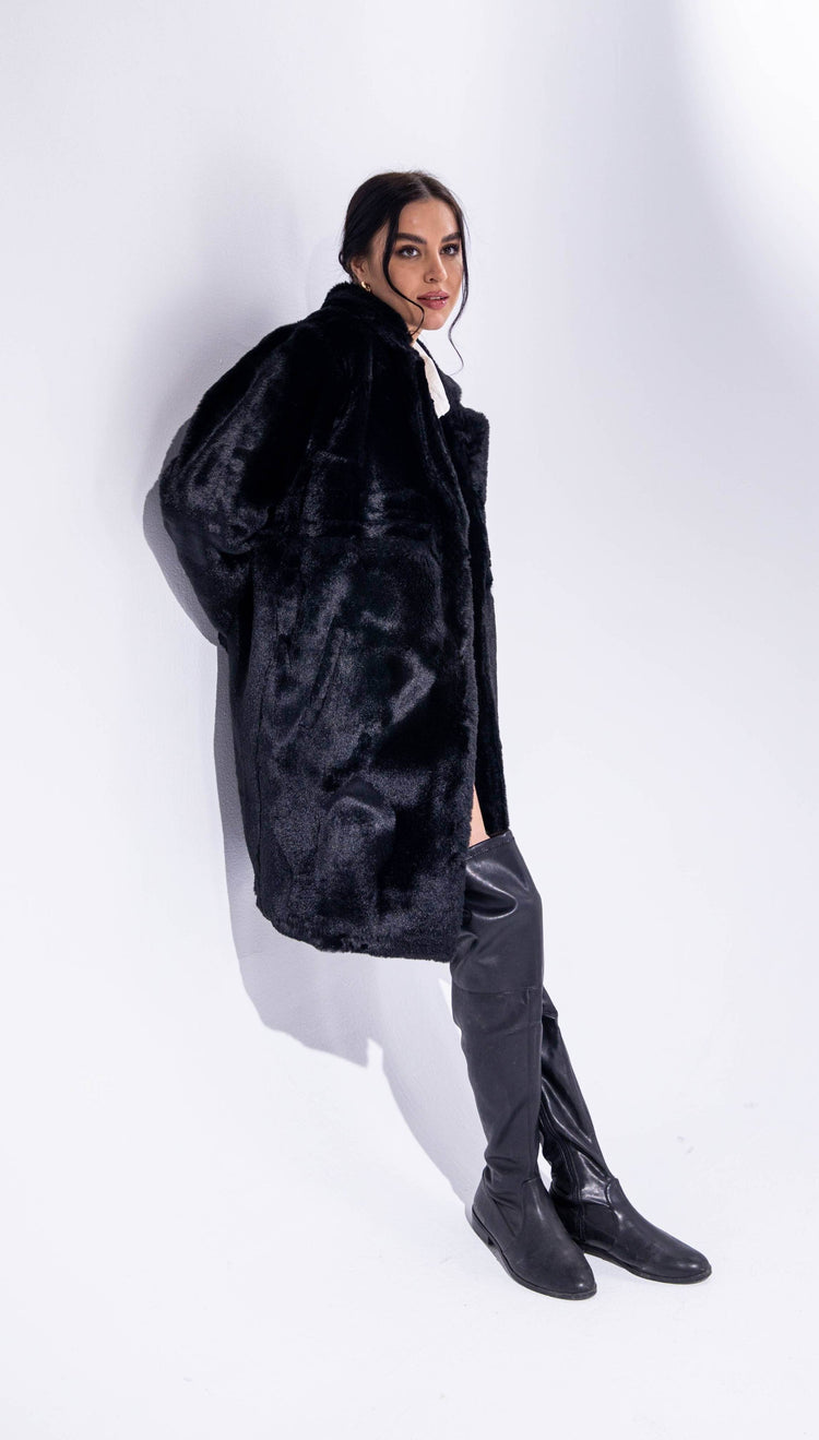 long faux fur jacket - MOONMAINS EGY