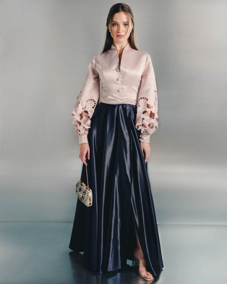 Long sleeves high neck cardi-dress - MOONMAINS EGY