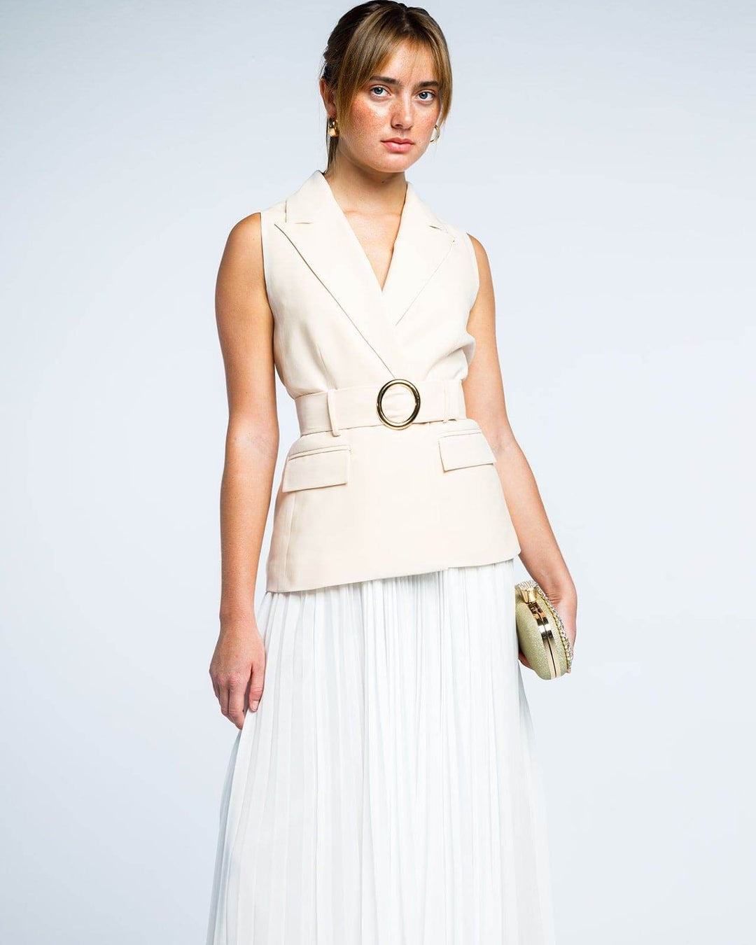 BELTED WAISTCOAT BLAZER - MOONMAINS EGY