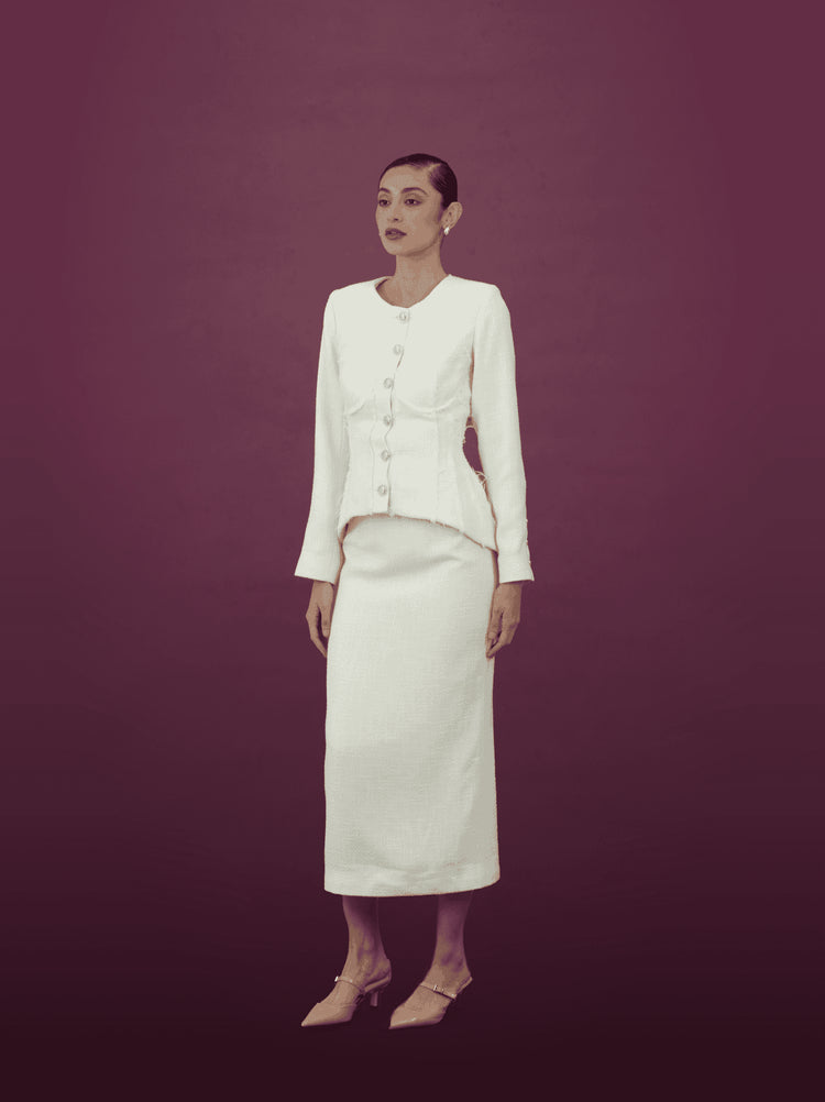 Classic Ivory Textured Ensemble - MOONMAINS EGY
