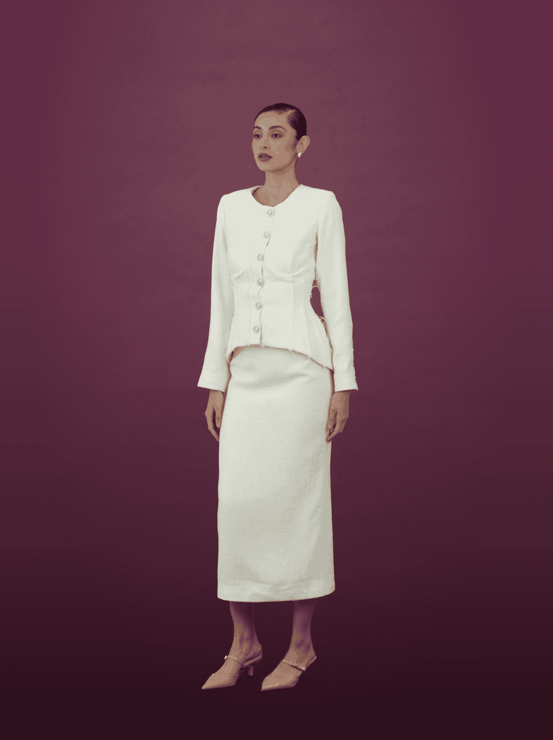 Classic Ivory Textured Ensemble - MOONMAINS EGY