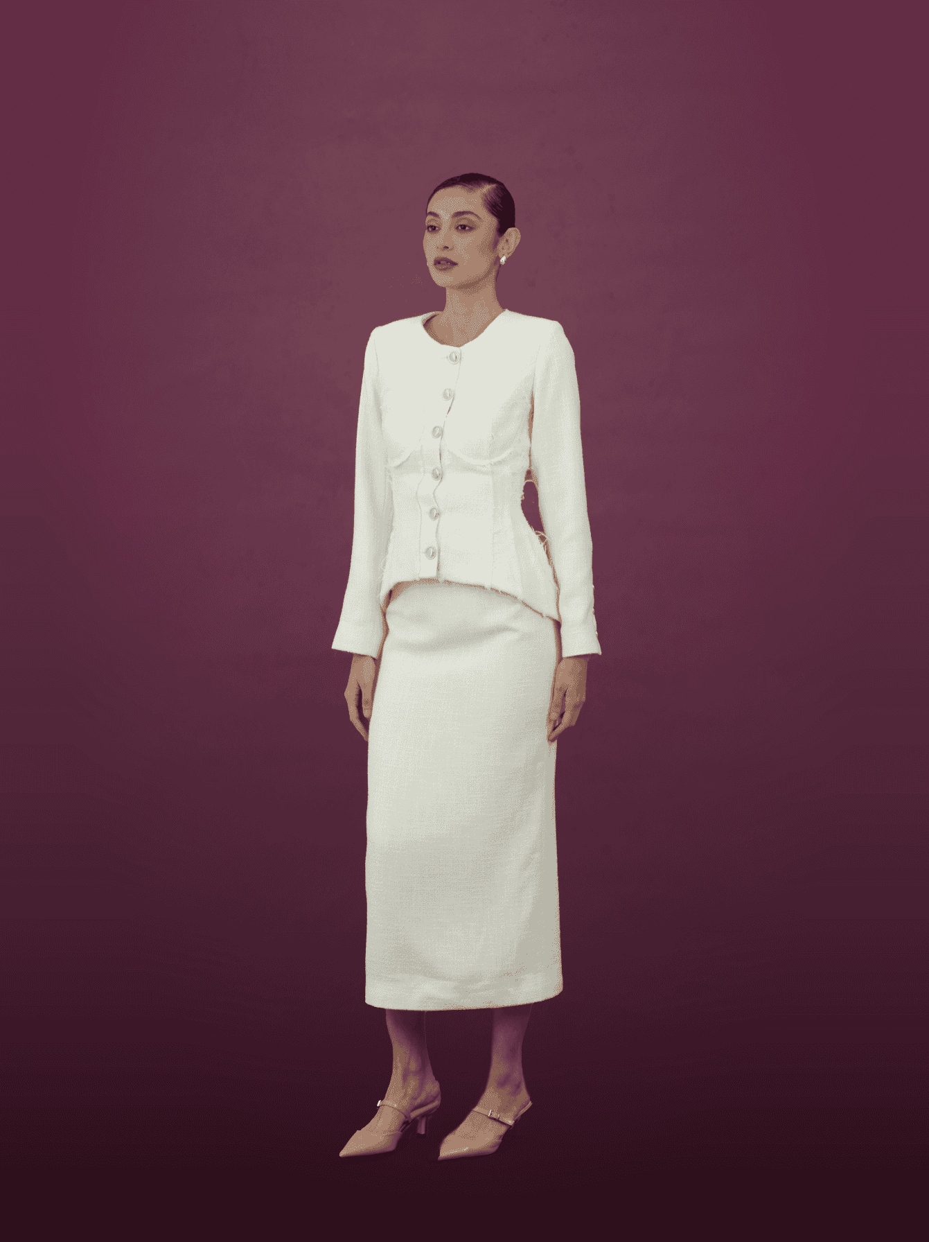Classic Ivory Textured Ensemble - MOONMAINS EGY