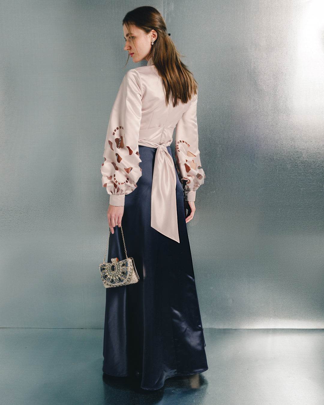 Long sleeves high neck cardi-dress - MOONMAINS EGY