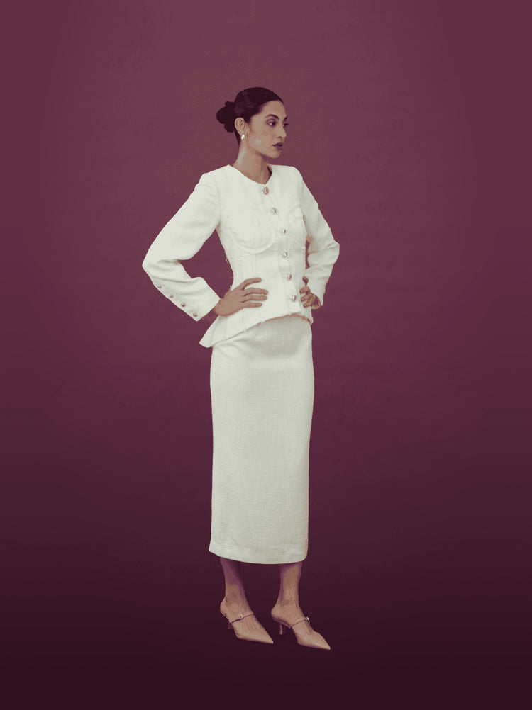Classic Ivory Textured Ensemble - MOONMAINS EGY