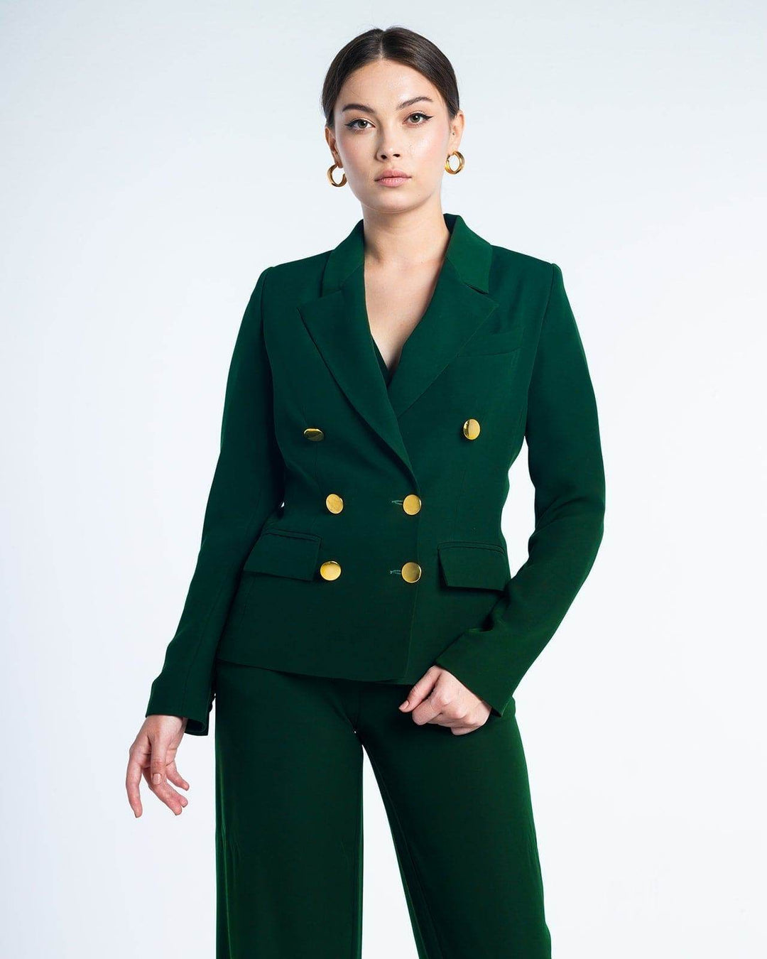 TEXTURED DOUBLE-BREASTED BLAZER - MOONMAINS EGY