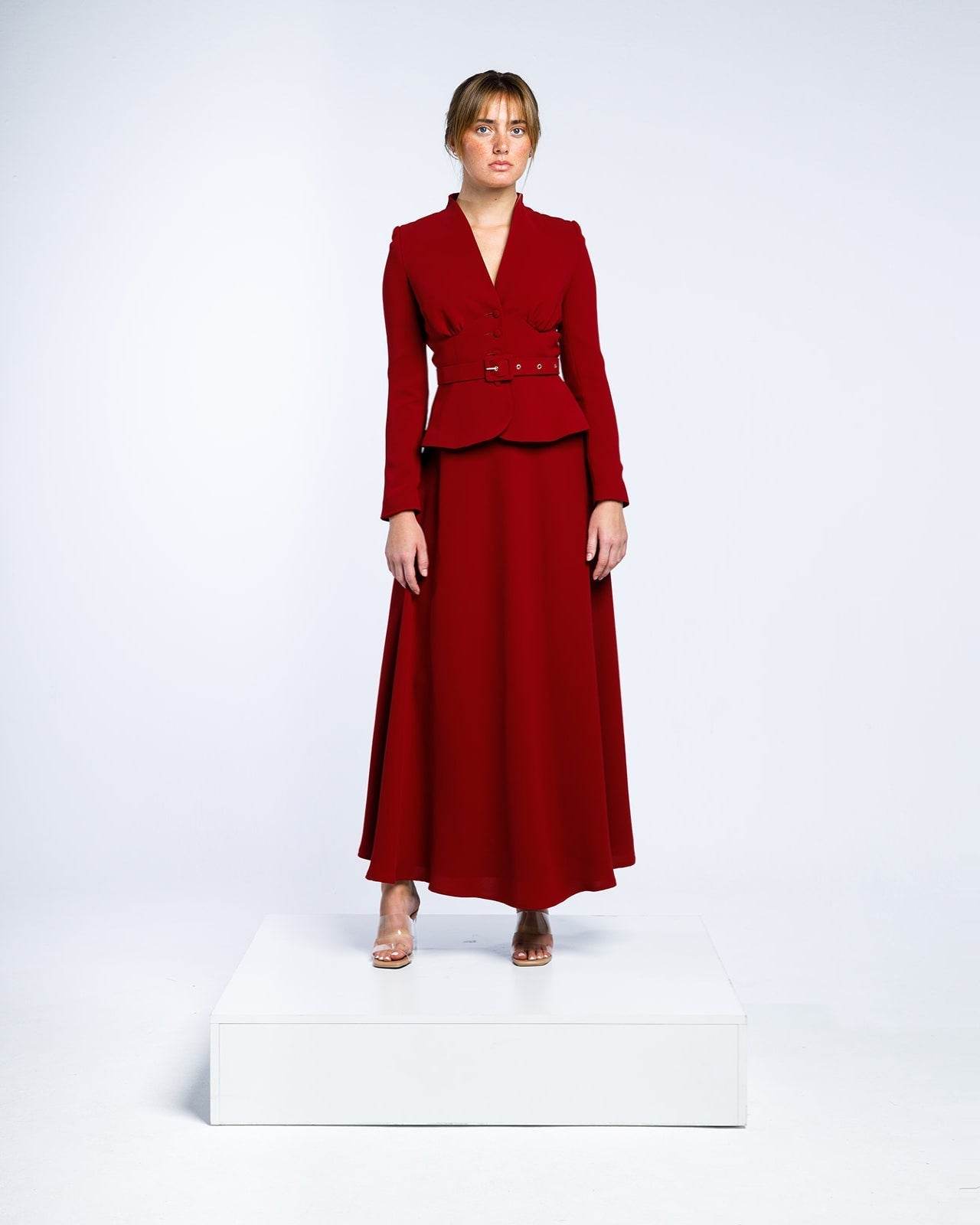 CAMELA BELTED MINI BLAZER - MOONMAINS EGY