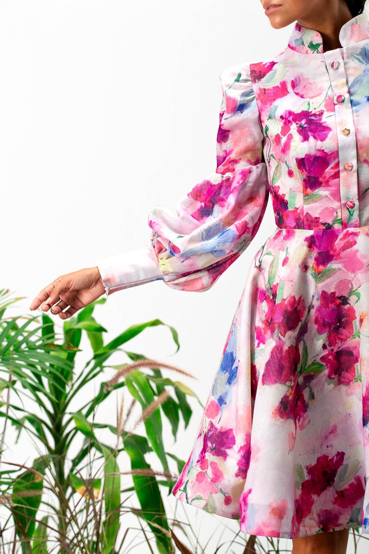 Odessa long sleeves Mini Dress - MOONMAINS EGY