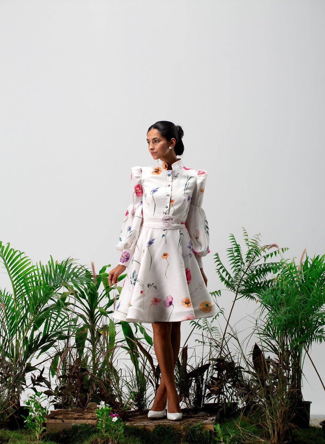 Blooming Meadow Longsleeves mini Dress - MOONMAINS EGY