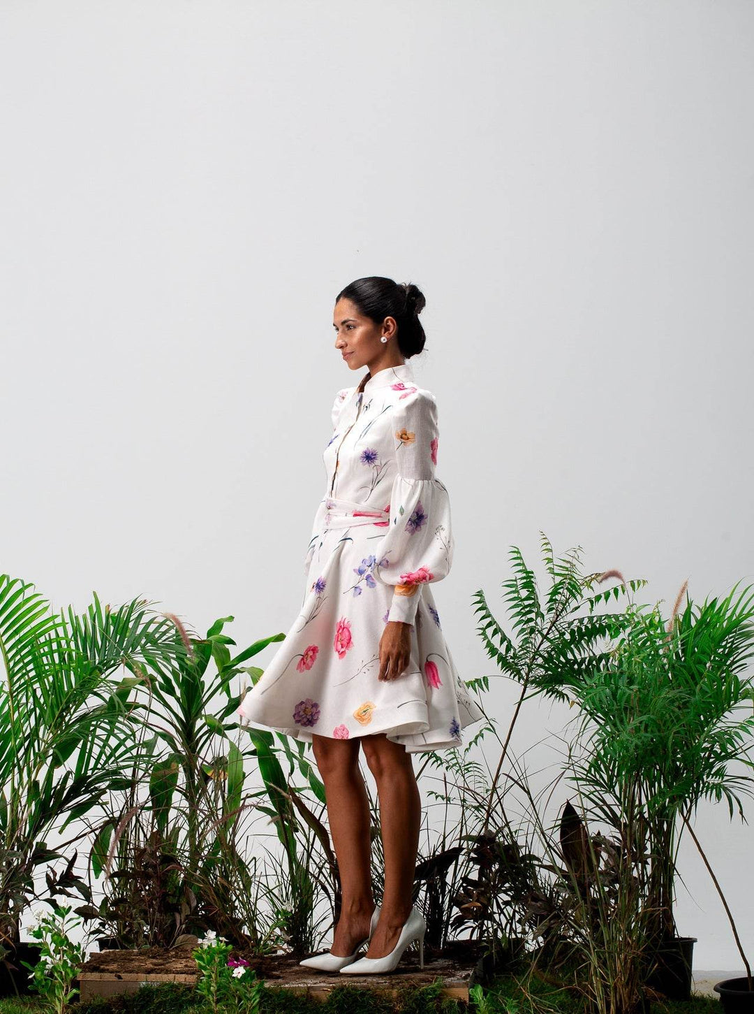 Blooming Meadow Longsleeves mini Dress - MOONMAINS EGY