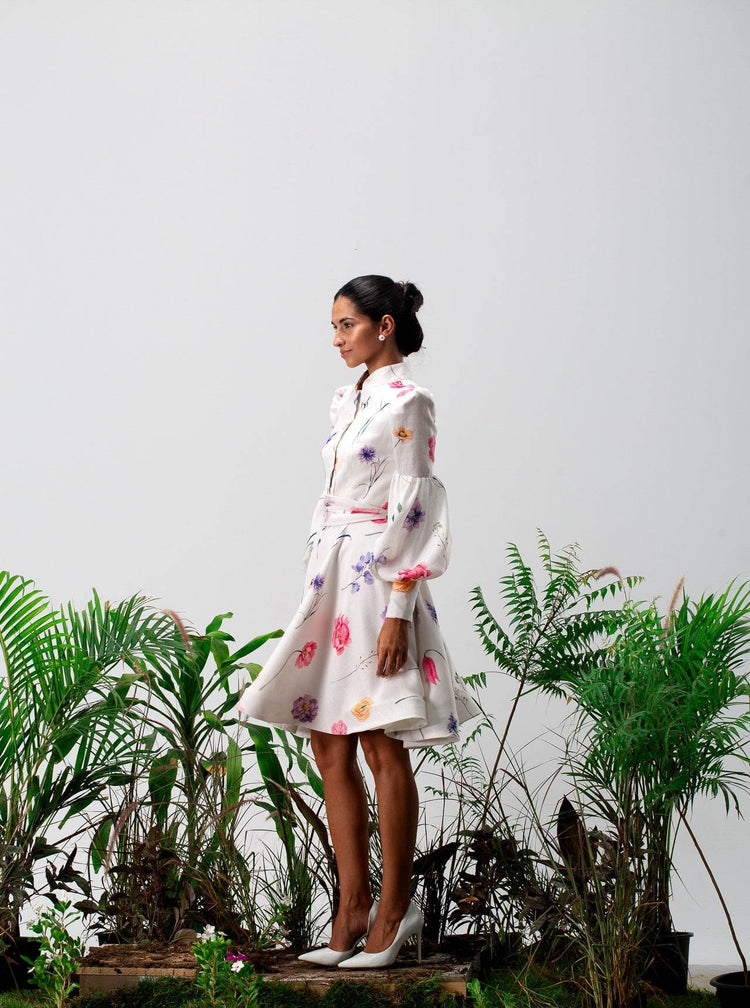 Blooming Meadow Longsleeves mini Dress - MOONMAINS EGY