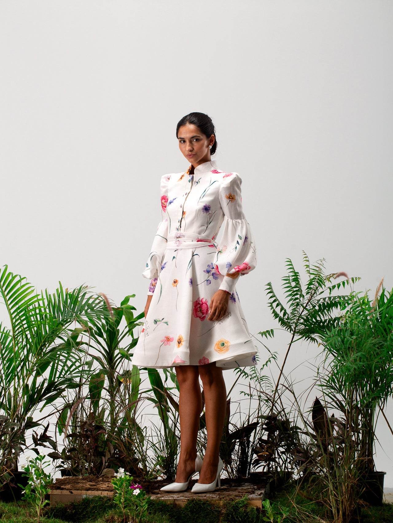 Blooming Meadow Longsleeves mini Dress - MOONMAINS EGY