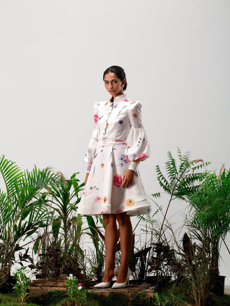 Blooming Meadow Longsleeves mini Dress - MOONMAINS EGY