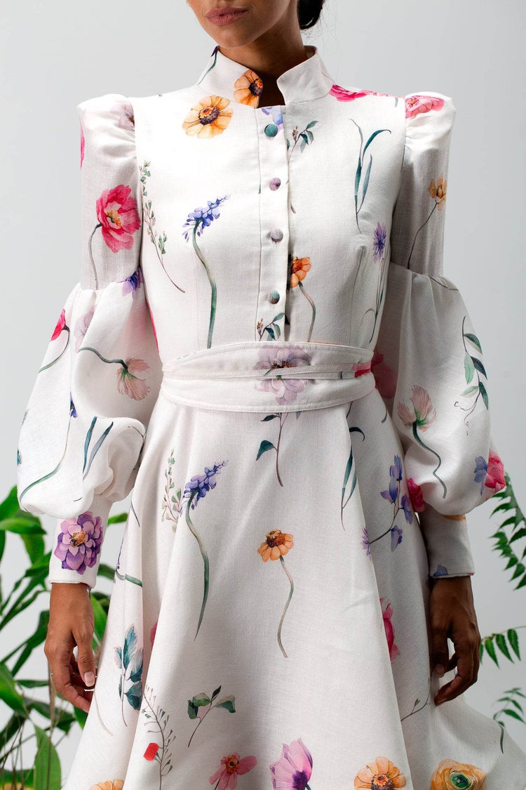 Blooming Meadow Longsleeves mini Dress - MOONMAINS EGY