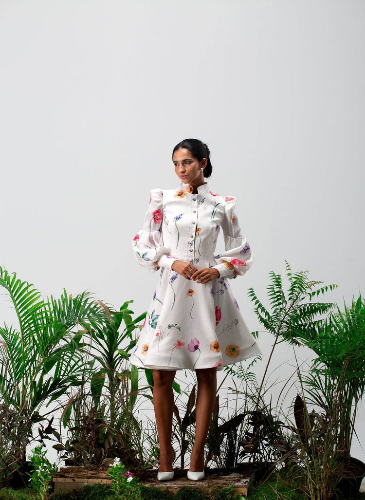 Blooming Meadow Longsleeves mini Dress - MOONMAINS EGY