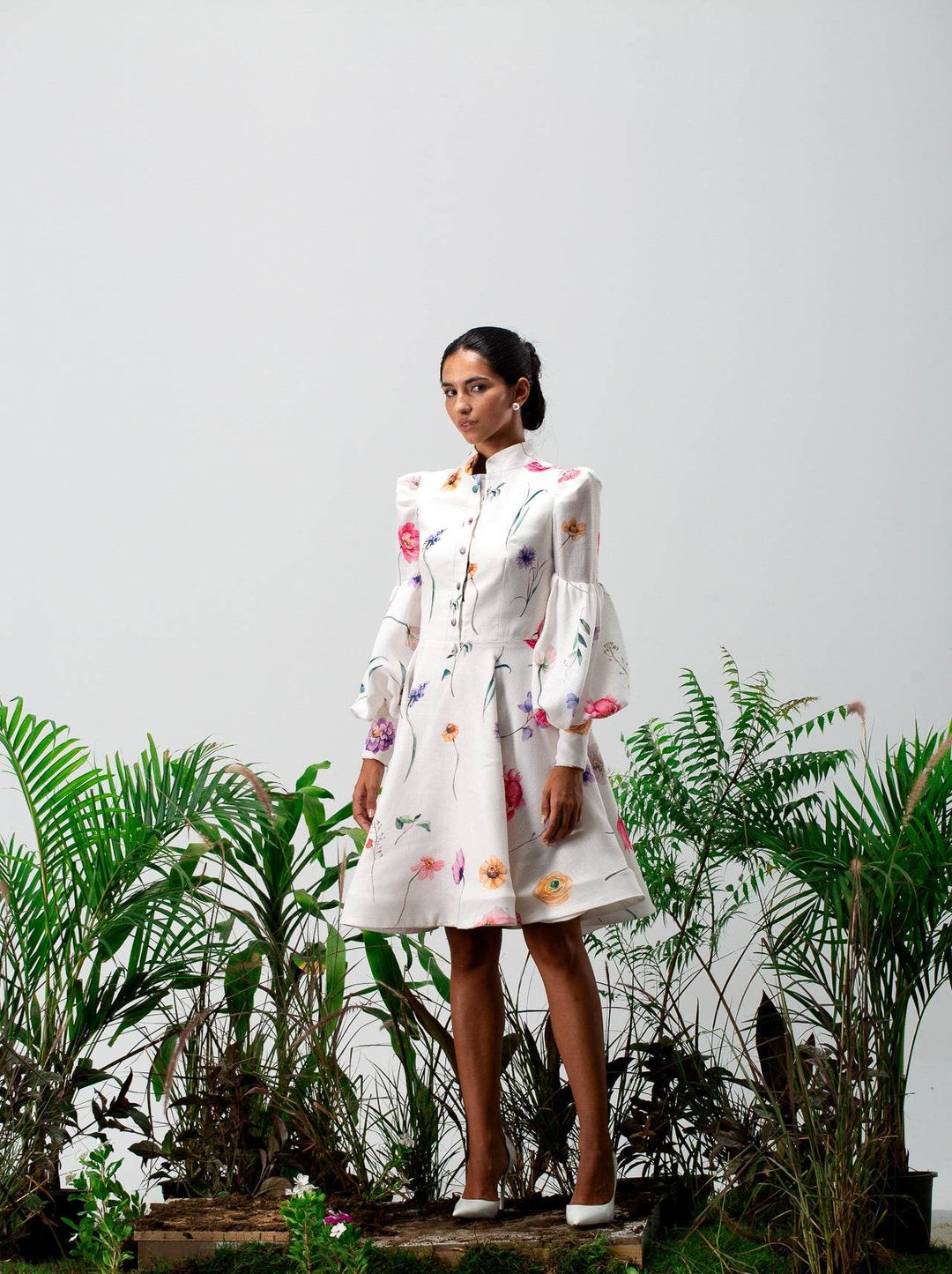 Blooming Meadow Longsleeves mini Dress - MOONMAINS EGY