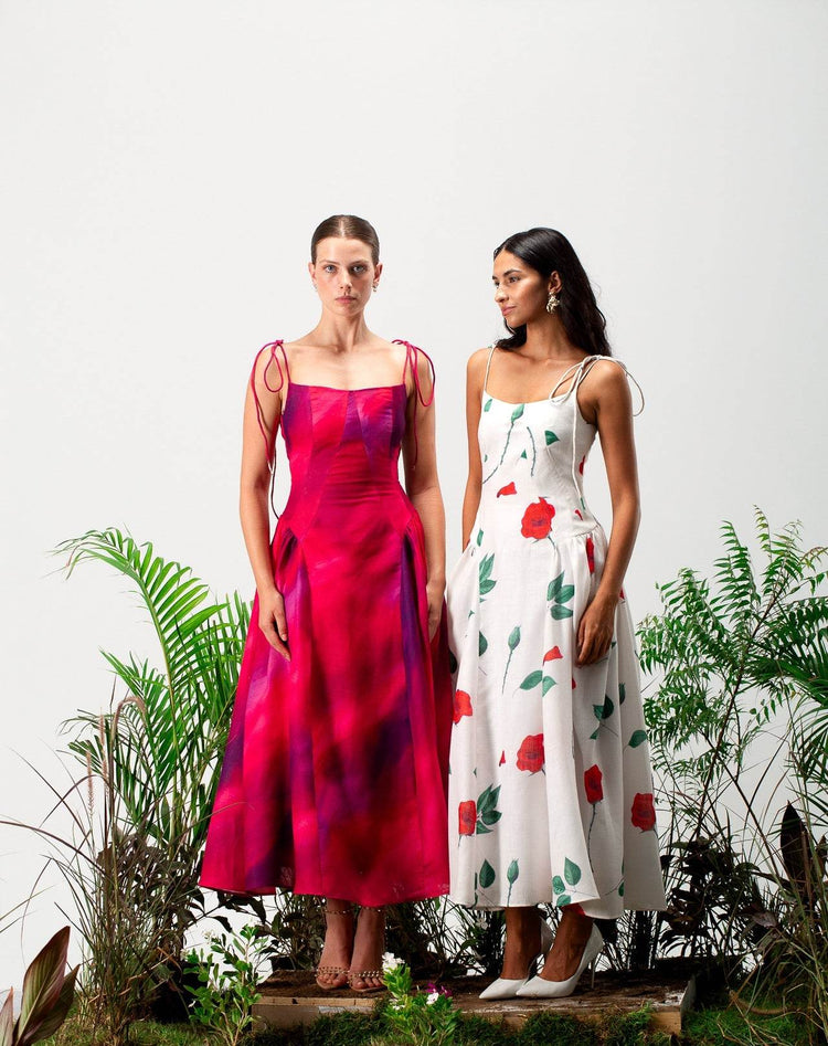 Bright floral Maxi dress - MOONMAINS EGY