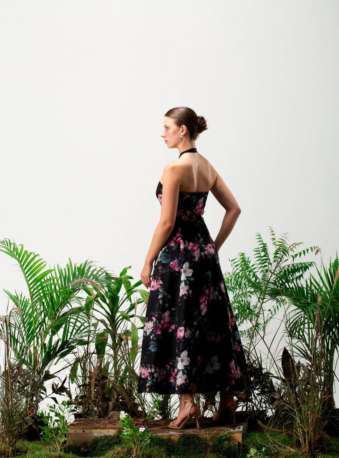 Bellie Linen Floral Dress - MOONMAINS EGY