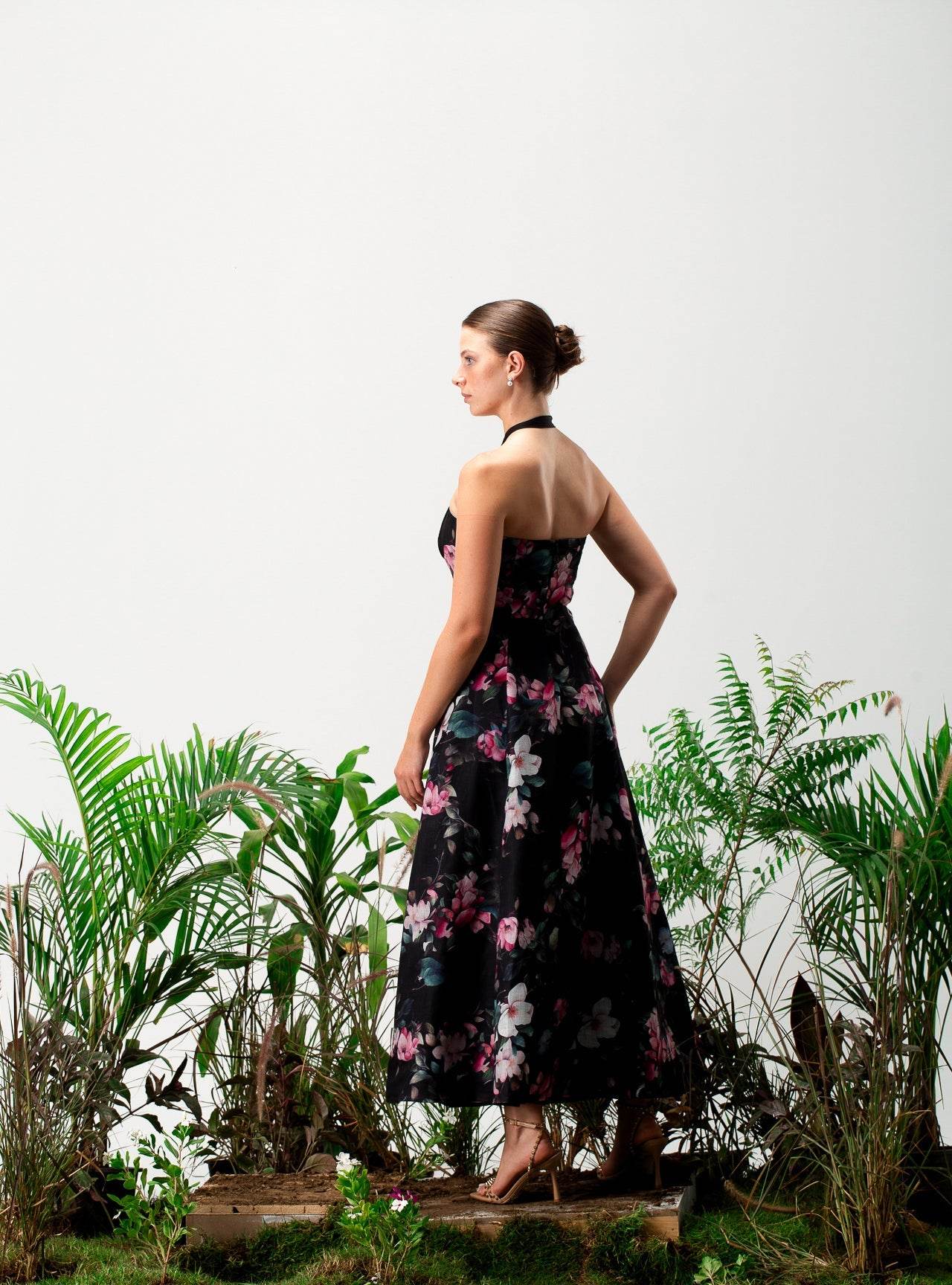 Bellie Linen Floral Dress - MOONMAINS EGY