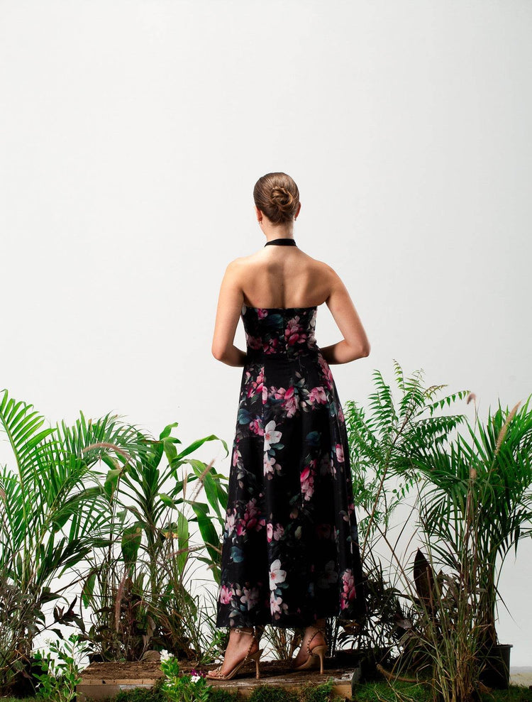 Bellie Linen Floral Dress - MOONMAINS EGY