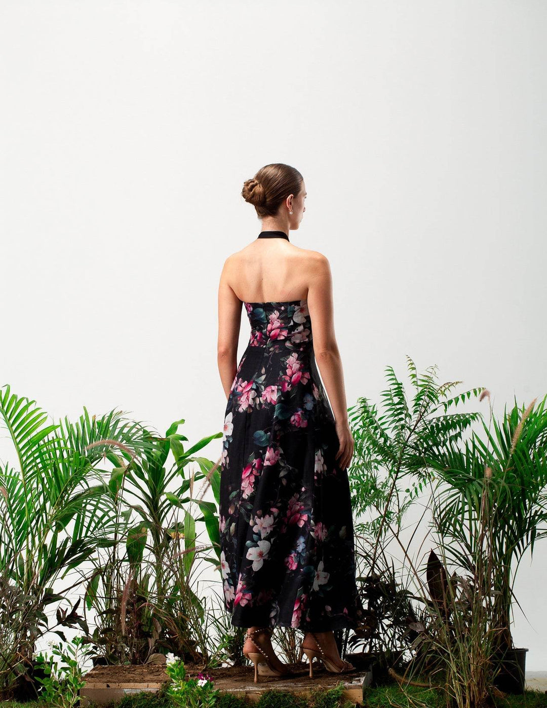 Bellie Linen Floral Dress - MOONMAINS EGY