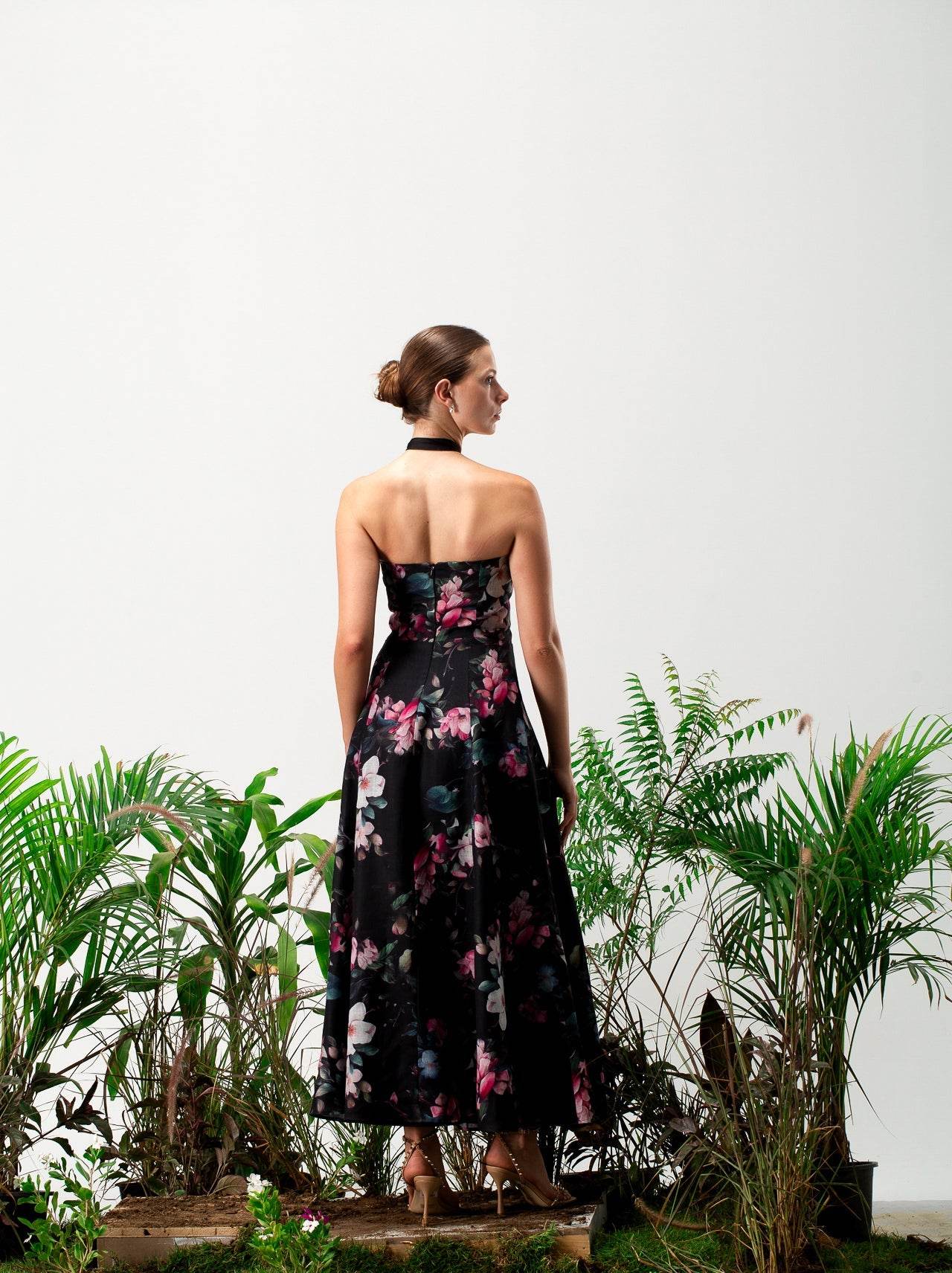 Bellie Linen Floral Dress - MOONMAINS EGY