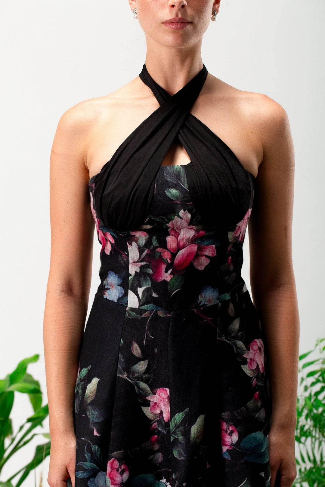 Bellie Linen Floral Dress - MOONMAINS EGY