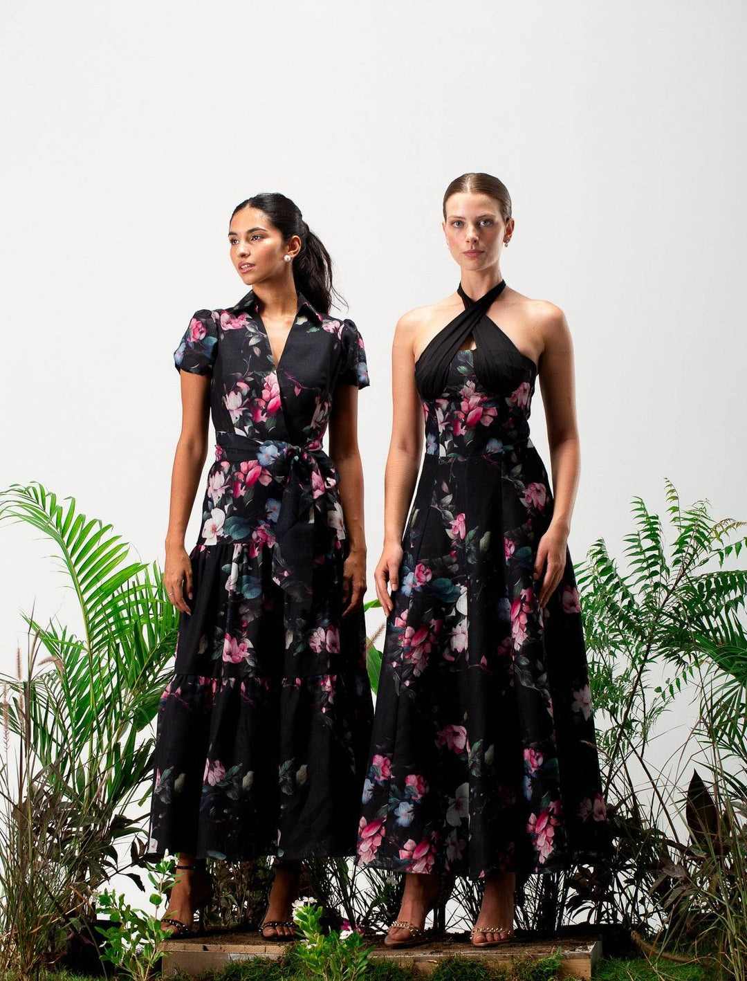 Bellie Linen Floral Dress - MOONMAINS EGY