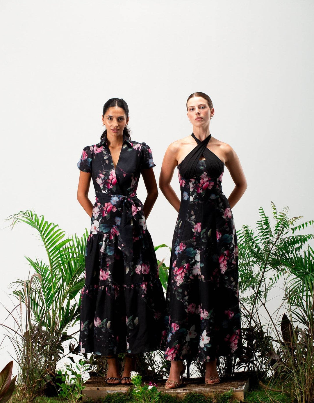 Bellie Linen Floral Dress - MOONMAINS EGY