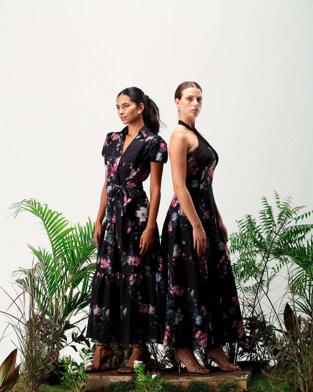 Bellie Linen Floral Dress - MOONMAINS EGY