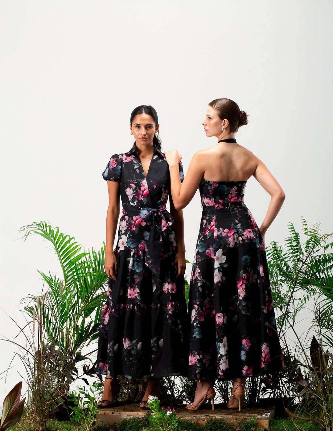 Bellie Linen Floral Dress - MOONMAINS EGY