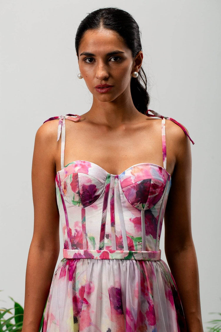 Blossom corset maxi dress - MOONMAINS EGY