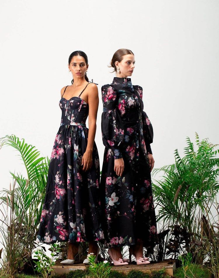 Lilwen Long Sleeves Maxi Dress - MOONMAINS EGY