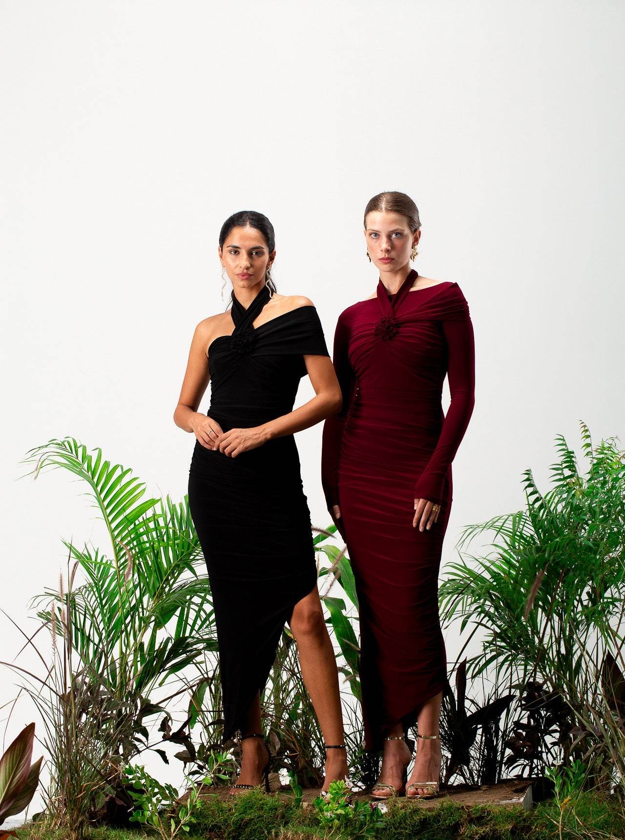 Crimson Opulence maxi dress - MOONMAINS EGY