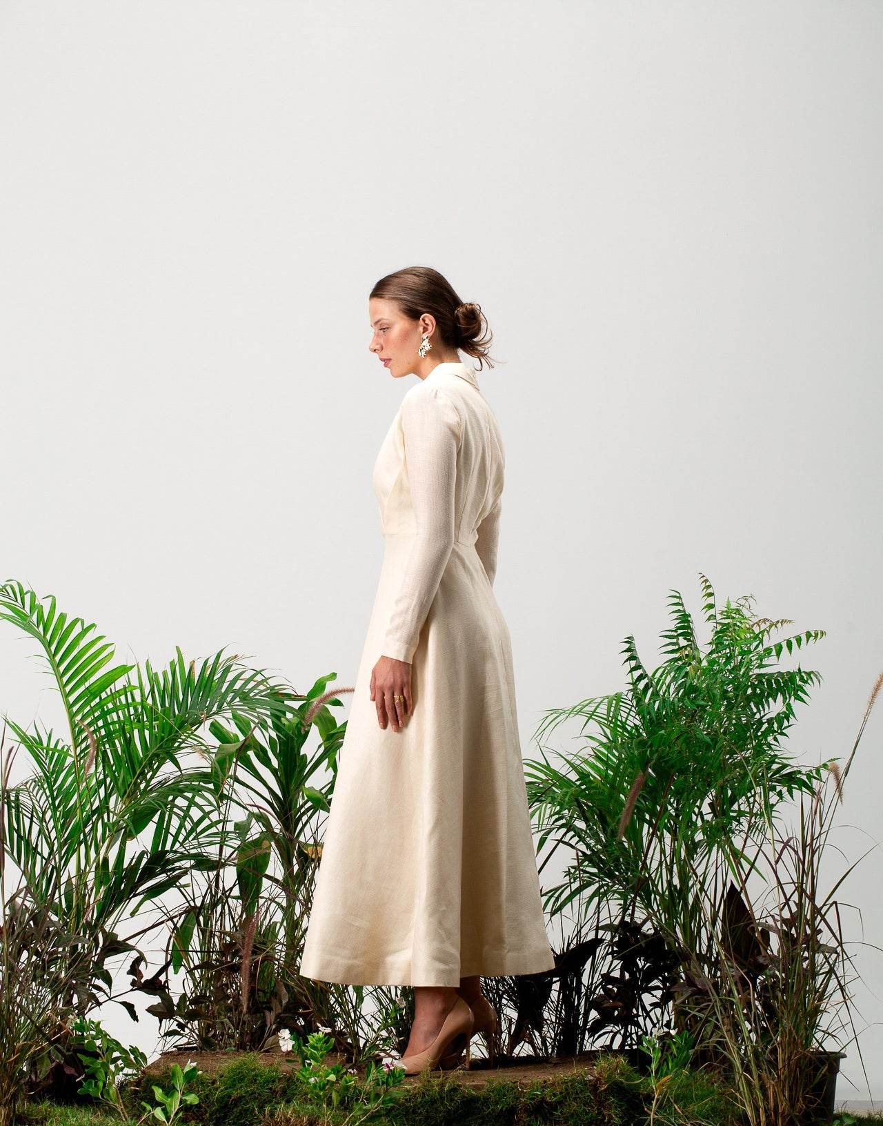 Linen Maxi Dress - MOONMAINS EGY