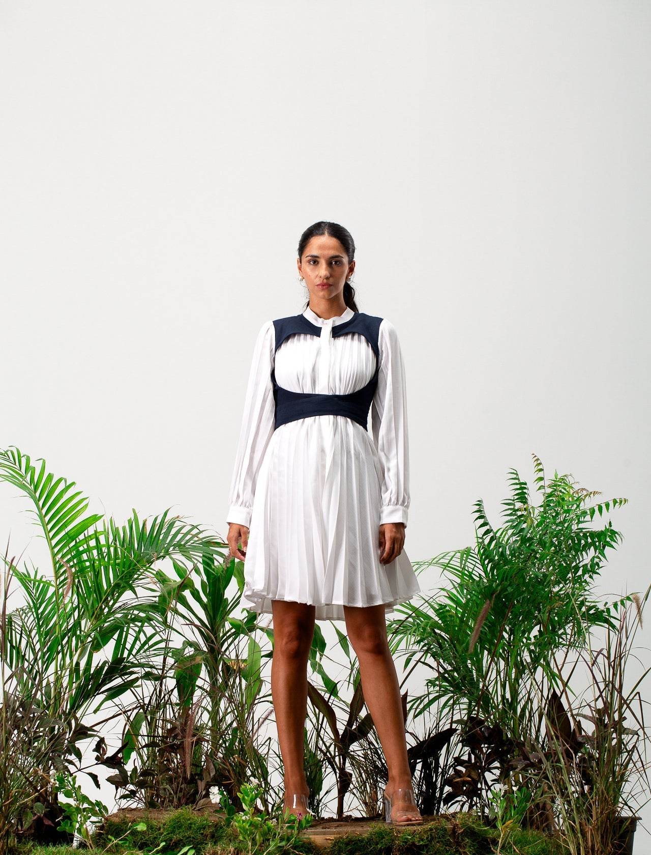 Classic Contrast Dress - MOONMAINS EGY
