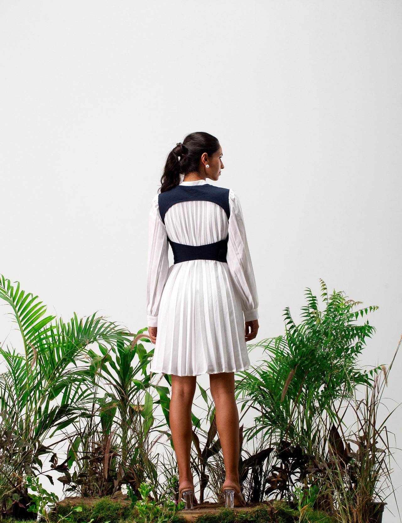 Classic Contrast Dress - MOONMAINS EGY