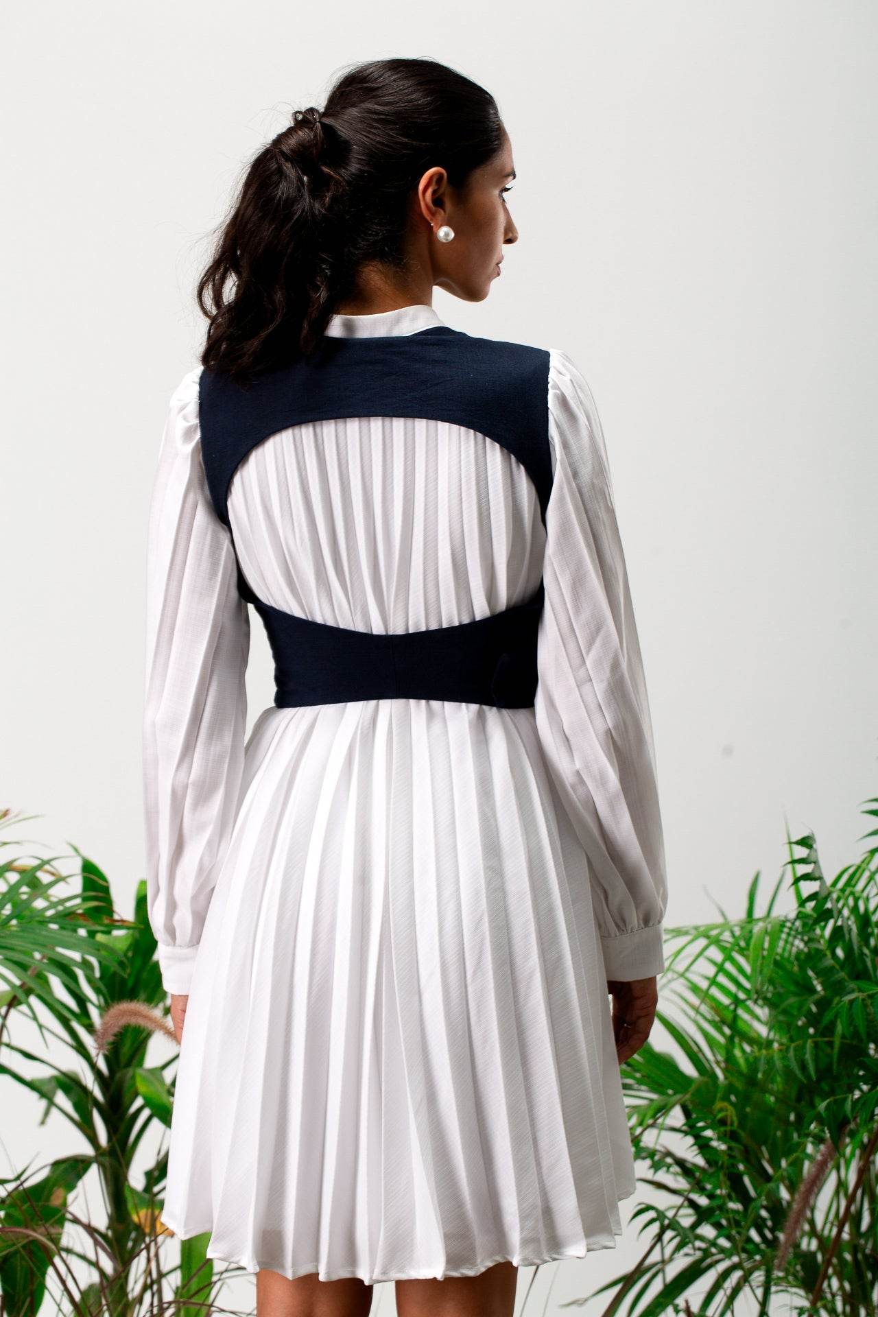 Classic Contrast Dress - MOONMAINS EGY