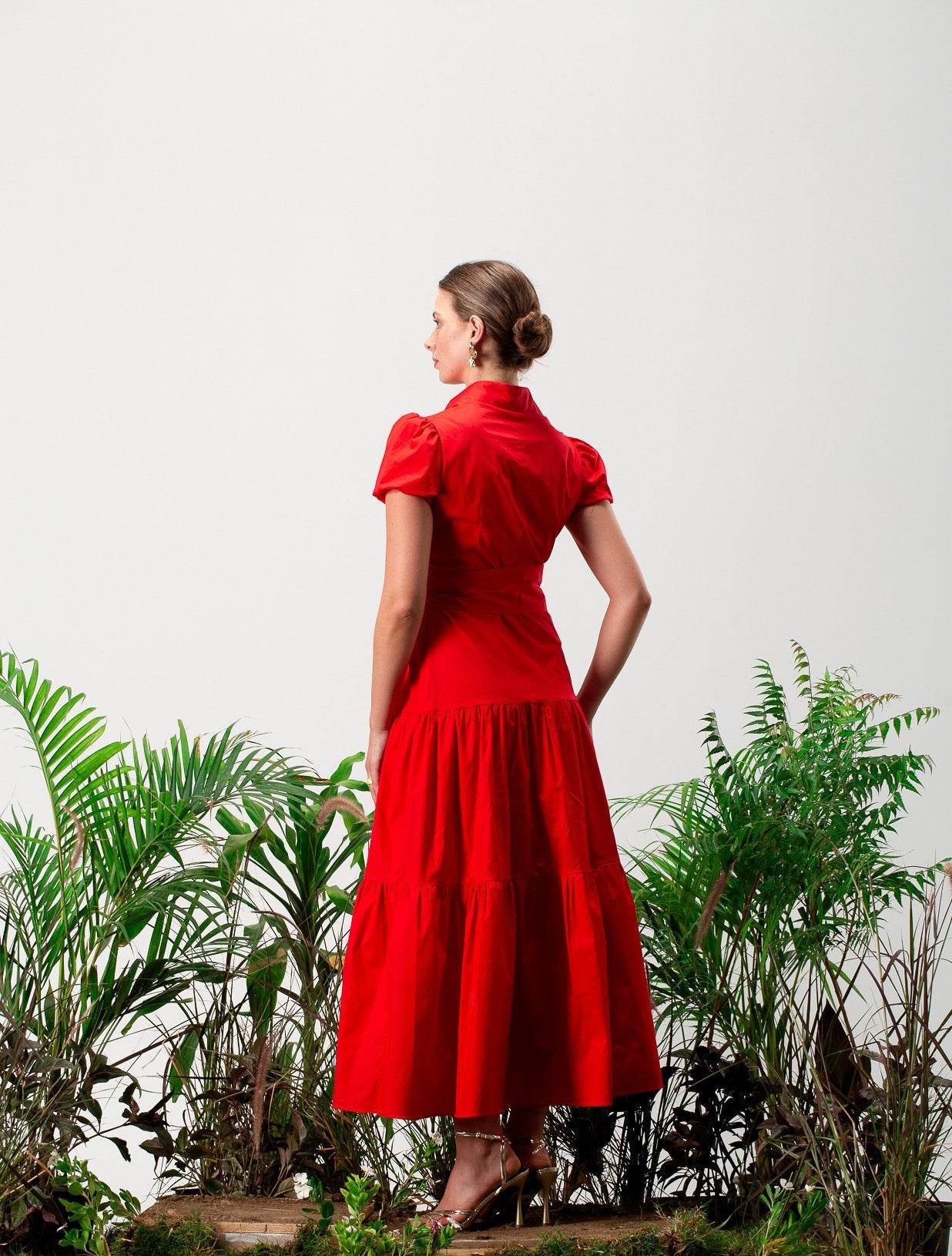 Scarlet Poplin Dress - MOONMAINS EGY