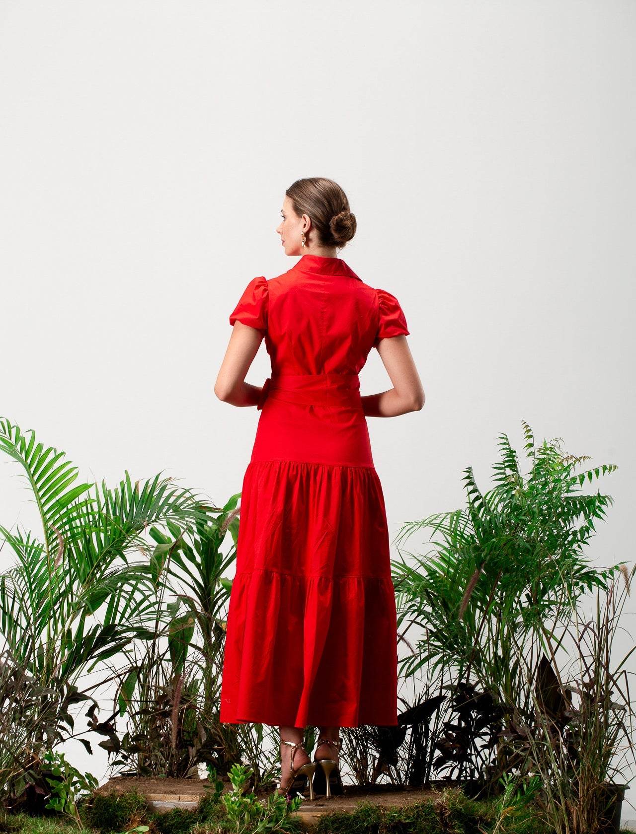 Scarlet Poplin Dress - MOONMAINS EGY