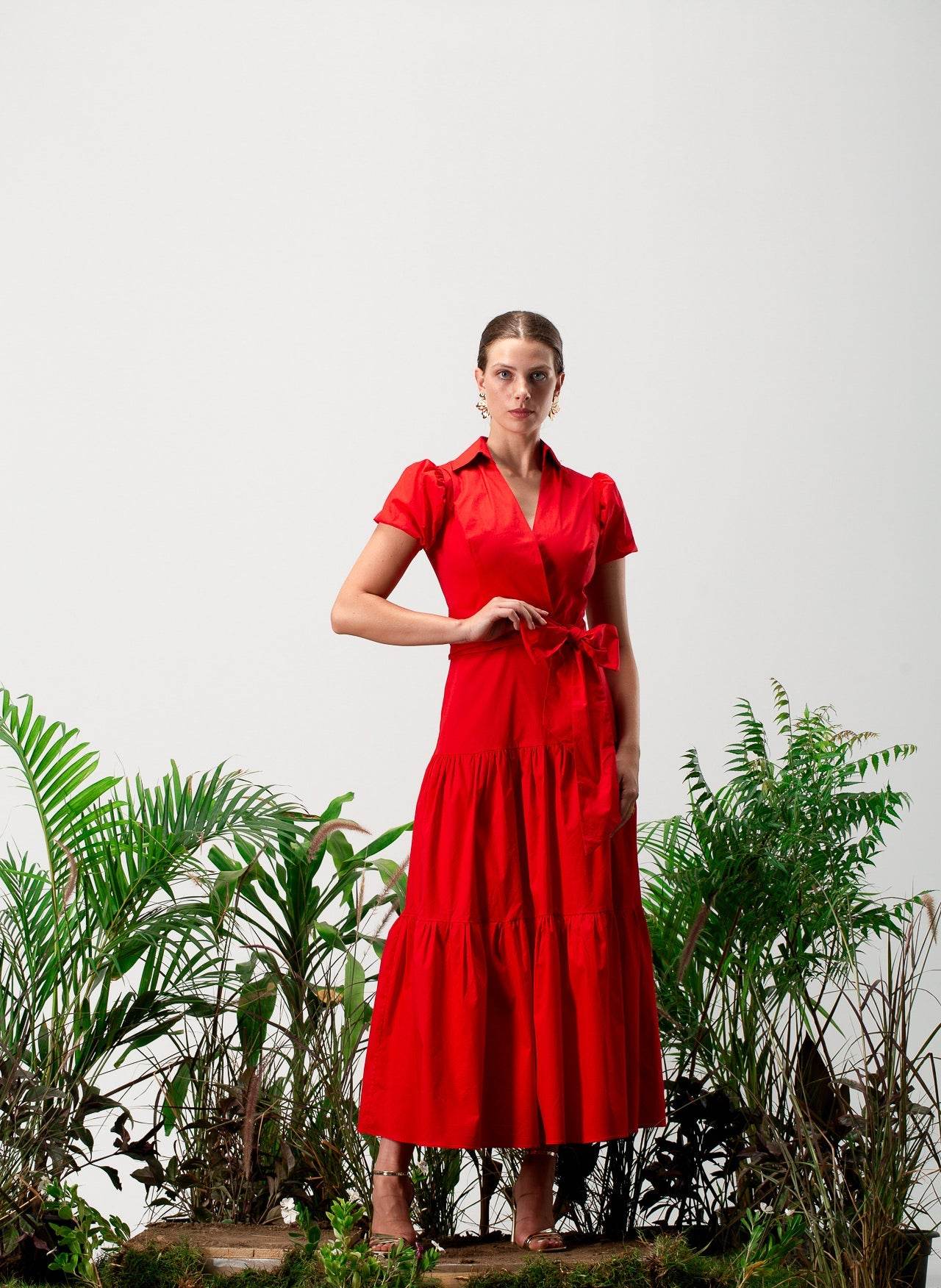 Scarlet Poplin Dress - MOONMAINS EGY