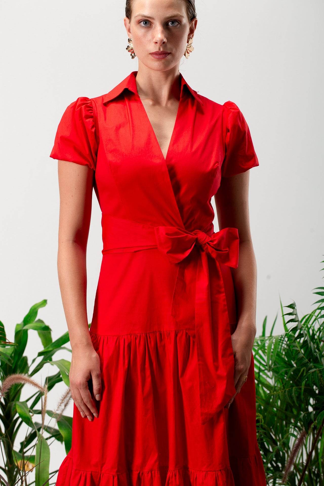 Scarlet Poplin Dress - MOONMAINS EGY