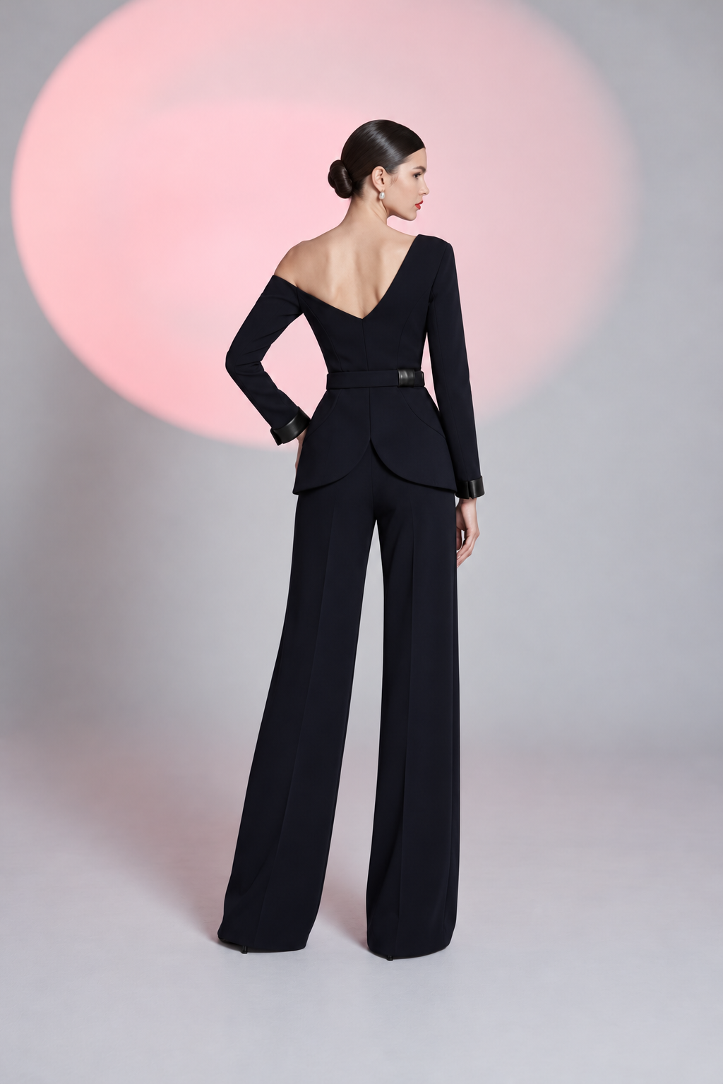 Asymmetric Elegance Couture Suit