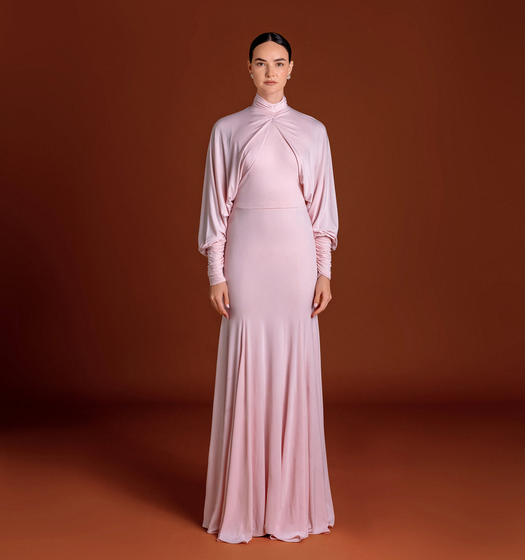 Mera Gathered Dress in Jersey