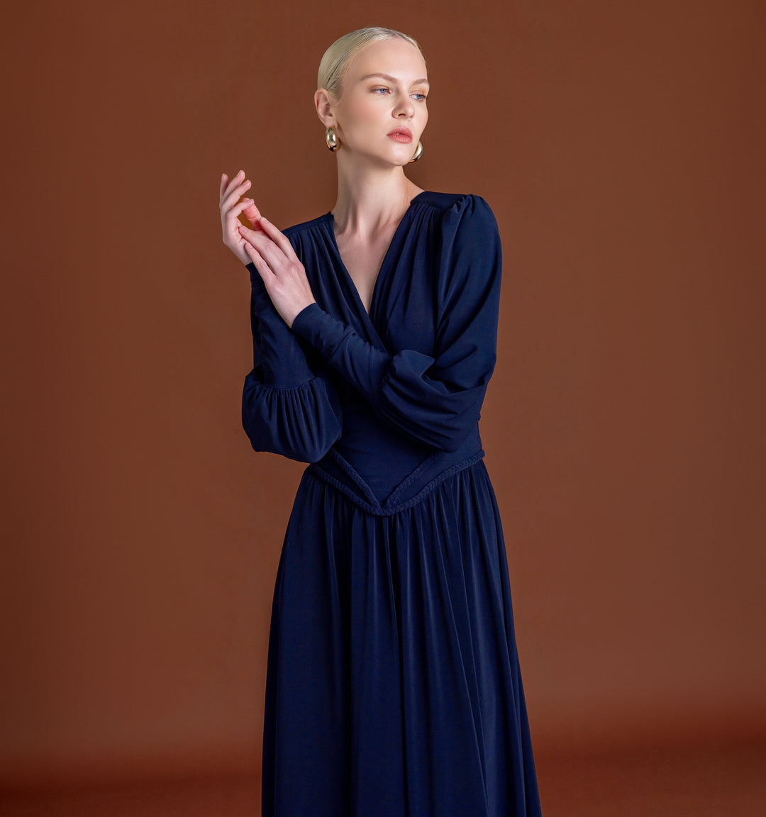 Braided Waist Maxi Dress in Jersey