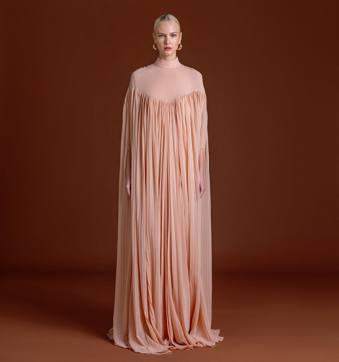 Rima plisse gown dress