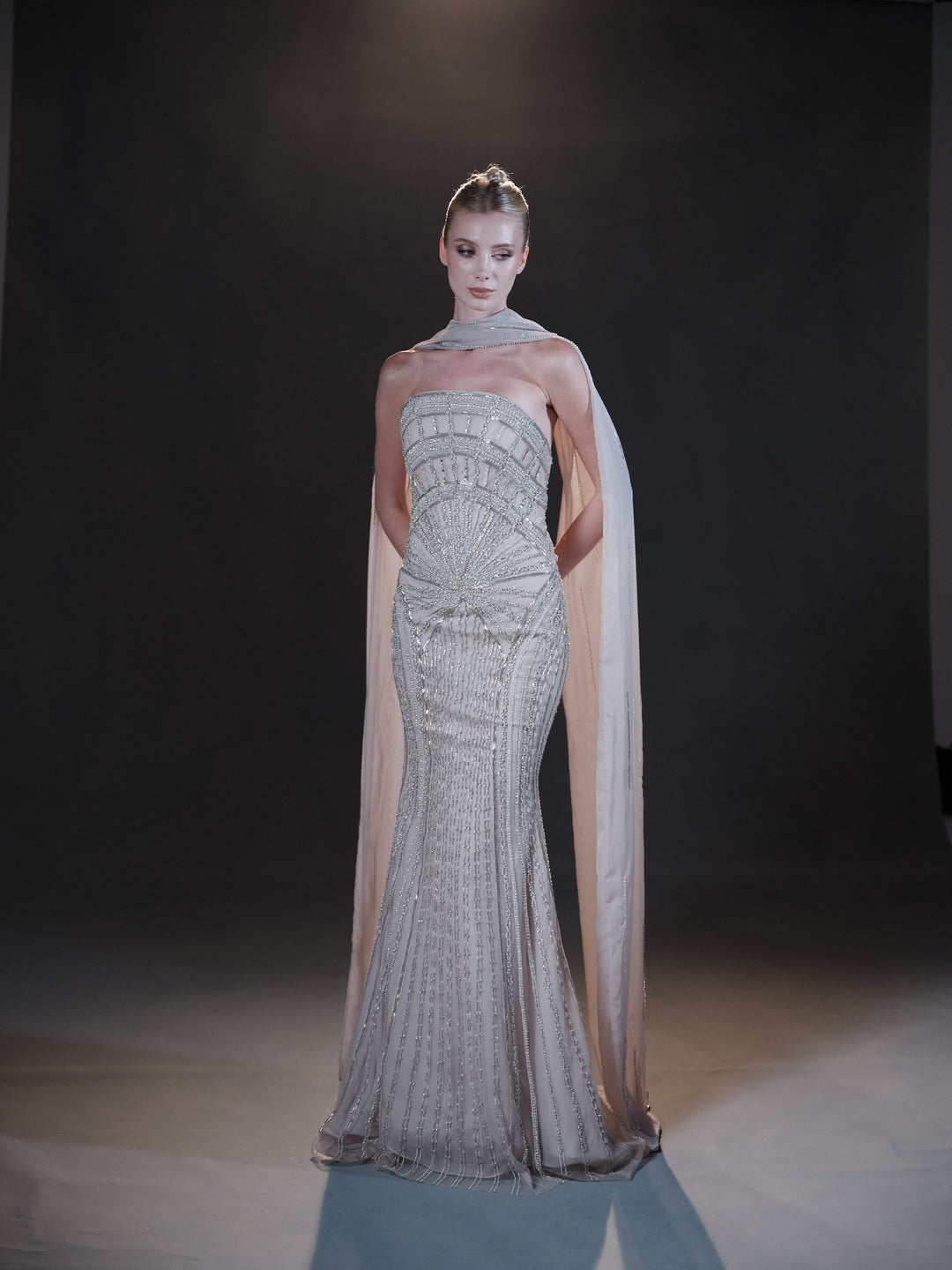 Elarienne Crystal Cape Dress