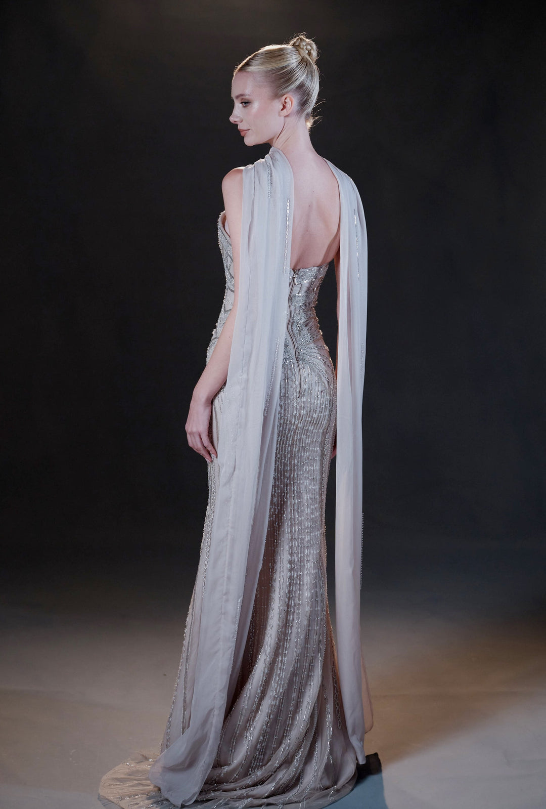 Elarienne Crystal Cape Dress