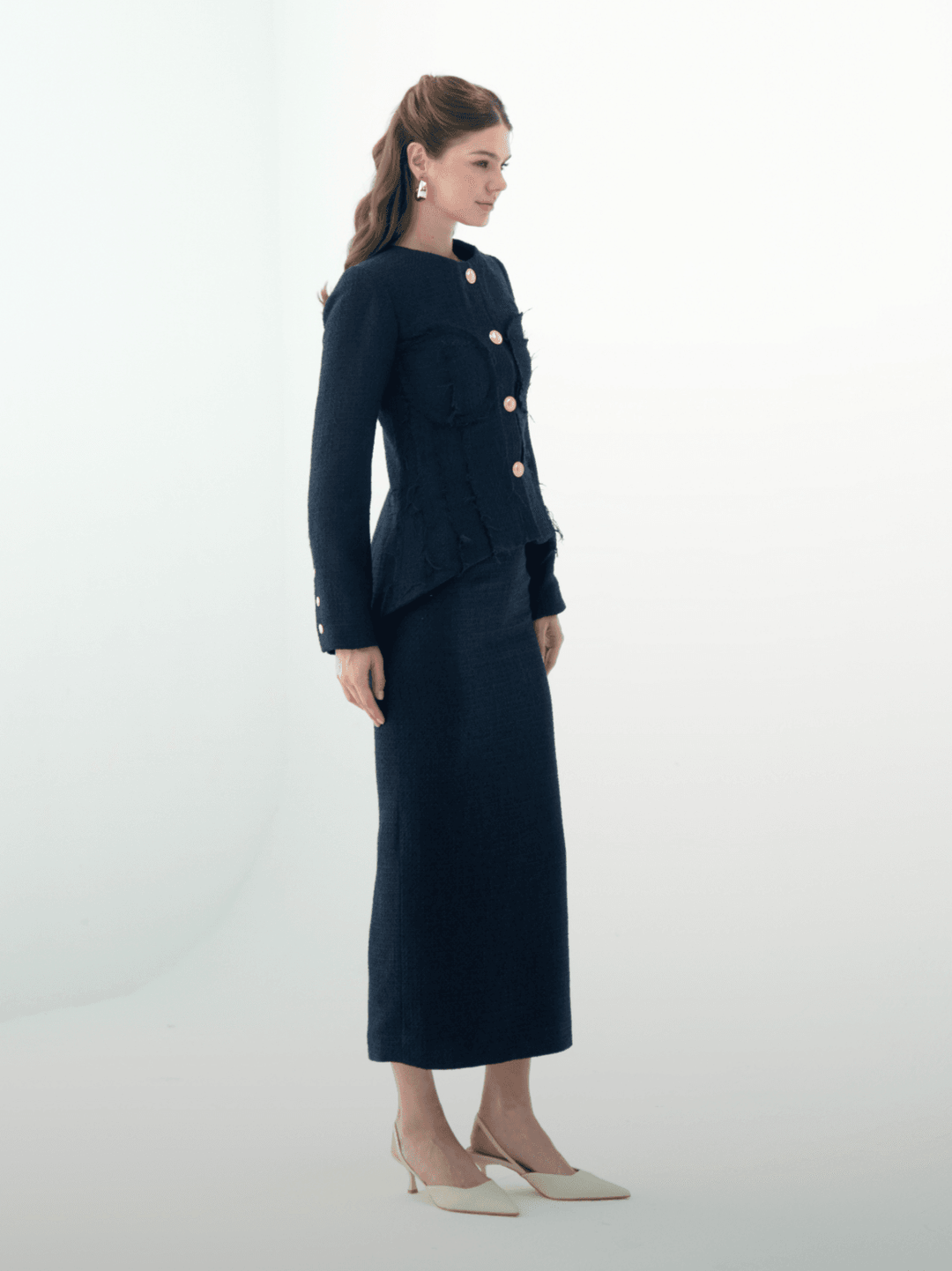 Tweed Navy blue Suit - MOONMAINS EGY