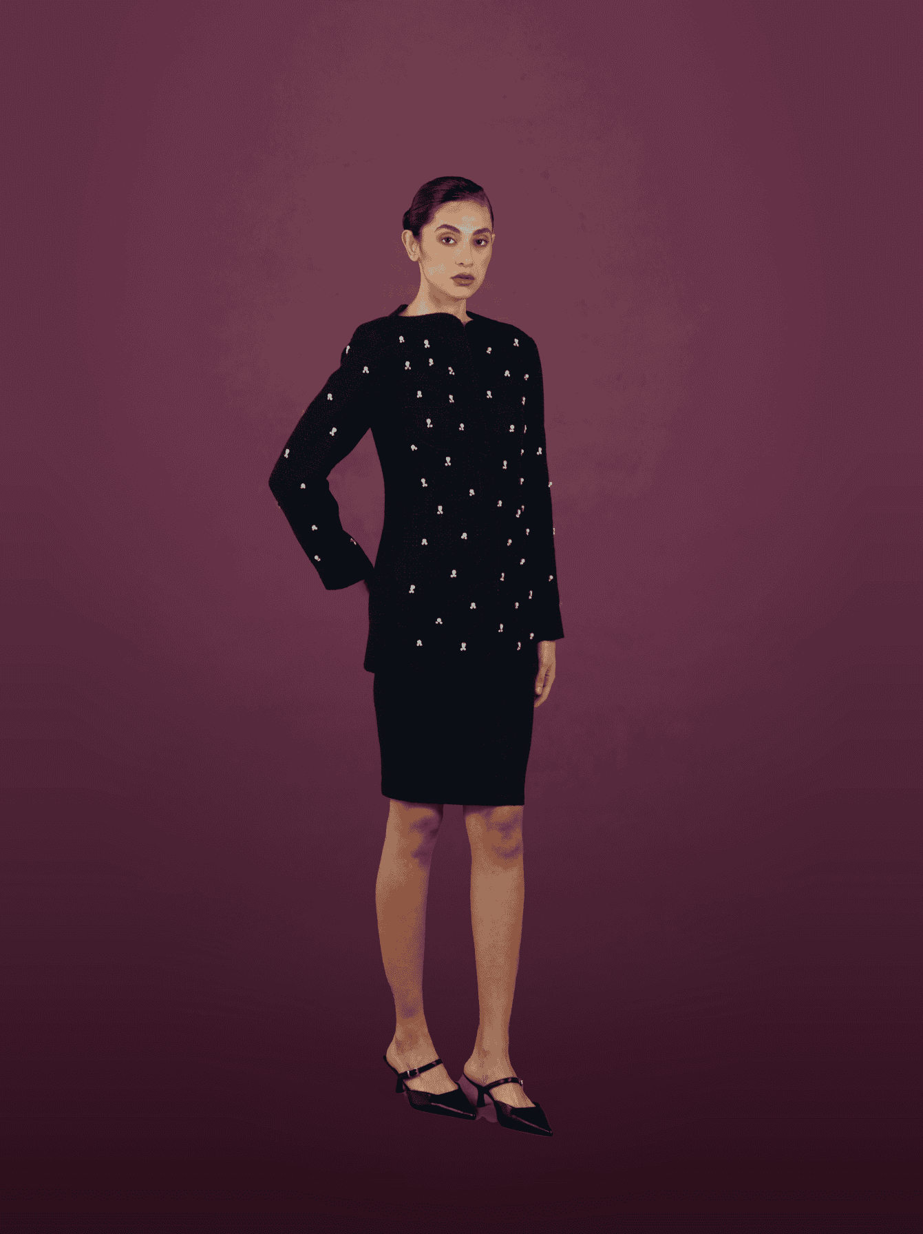 Azure Elegance Belted Ensemble - MOONMAINS EGY