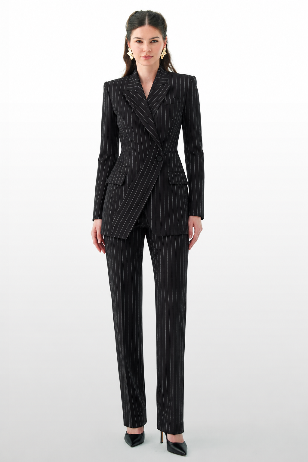 ANDRA NOIR PINSTRIPE SUIT